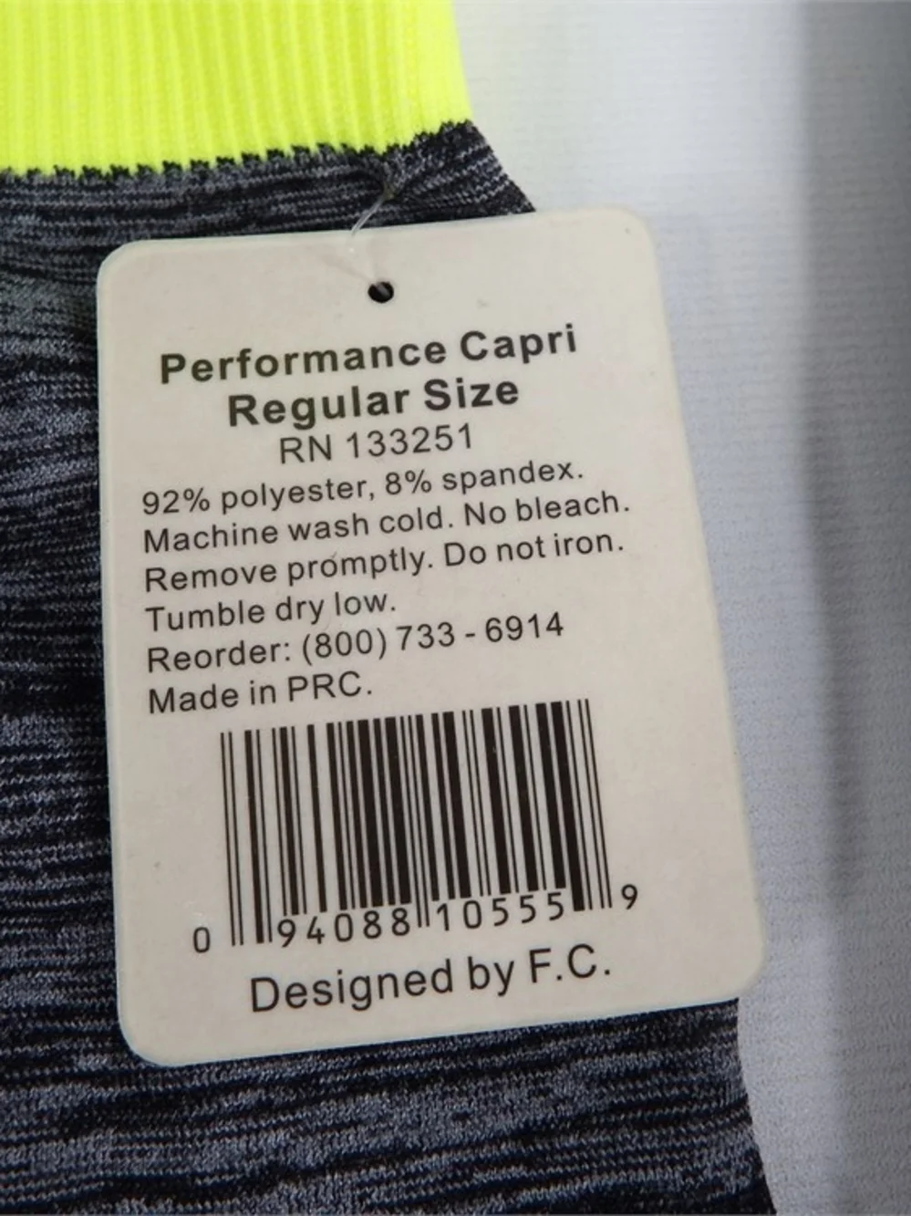 Neon Yellow & Charcoal Heather Women's Active Crop Top and Capri Set - Picture 2 of 8